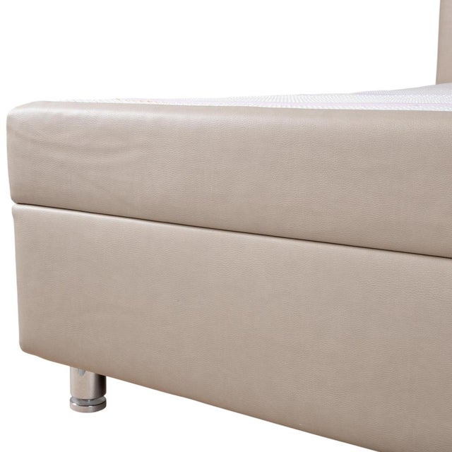 Animal Skin Ruf Veronesse QLX Leather Bed Beige Cream Sand For Sale - Image 7 of 14