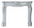 Vintage French Louis XV Marble Fireplace Mantel, 1980 For Sale