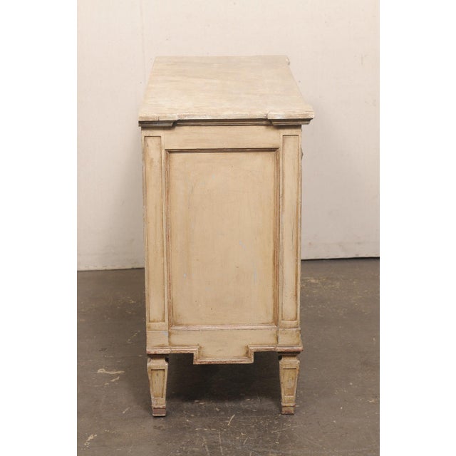 French French Antique Painted Wood Buffet Console For Sale - Image 3 of 13
