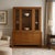 Vintage Bernhardt Oak Glass Display Hutch Cabinet With Light, 1980s, Traditional For Sale - Image 13 of 18