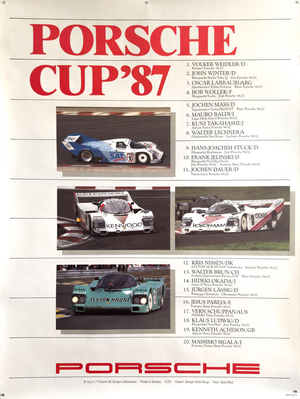 Porsche Cup 87 Poster from Strenger Grafik Design, 1987