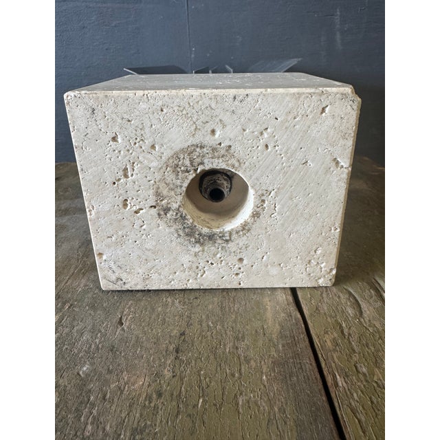 Art Deco 1970s Art Deco Style Metal&Traventine Based Abstract Sculpture For Sale - Image 3 of 3