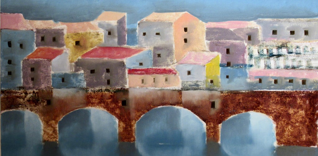 Lido Bettarini Ponte Vecchio C. 1990 Painting | Chairish