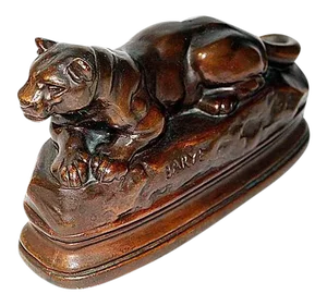 Barye Bronze Jaguar