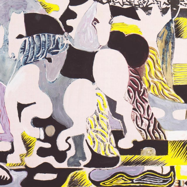 Eduard Buk Ulreich 'Birds in Flight' by Buk Ulreich, Equestrian Gouache, Aic, Wpa For Sale - Image 4 of 12