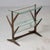 Mid Century Mahogany Side Table With Magazine Rack and Brass Detail For Sale - Image 9 of 11