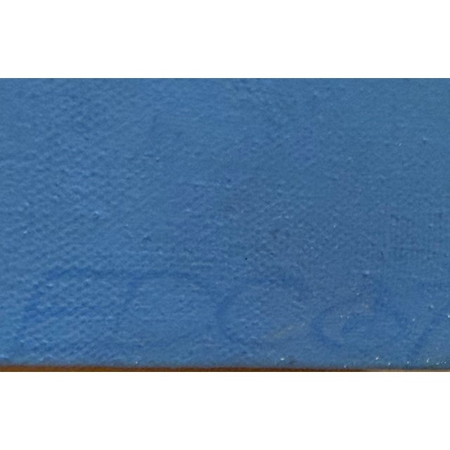 Abstract Vintage Darrell Crisp Abstract Painting. Oil on Canvas. Signed and Dated.87. For Sale - Image 3 of 7