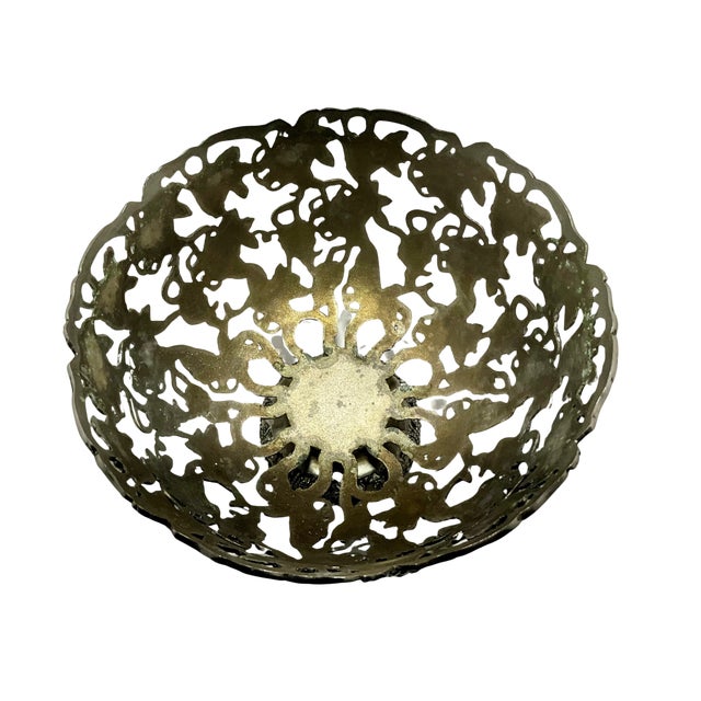 Godinger Grape Silver-Plate Bowl With Frosted Glass Insert For Sale In Los Angeles - Image 6 of 8