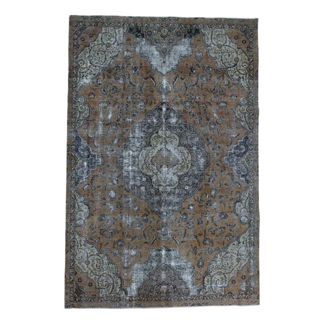 Vintage Middle Eastern Hand-Knotted Rug For Sale