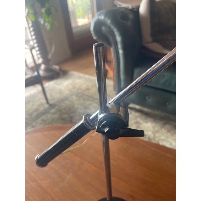 Robert Sonneman Mid Century Circa 1965 Robert Sonneman Chrome Ball Adjustable Table Lamp For Sale - Image 4 of 5