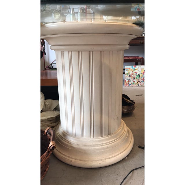 Vintage Round Wood Table Base For Sale In West Palm - Image 6 of 9