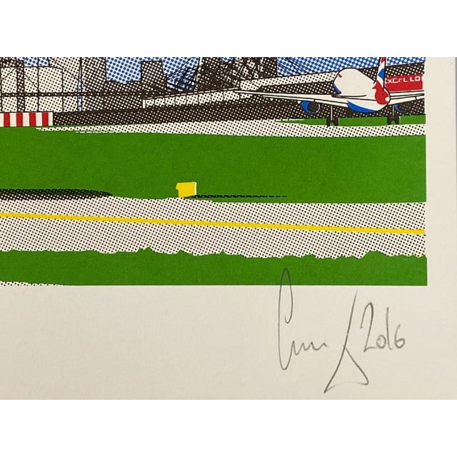 Gerry Buxton, London City Airport, 2016, Signed Limited Edition Screenprint For Sale - Image 6 of 18