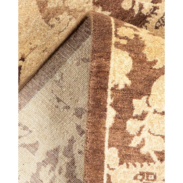 Mogul Collection Hand-Knotted Area Rug - Brown Collection 7' 10" x 8' 2" For Sale In New York - Image 6 of 9