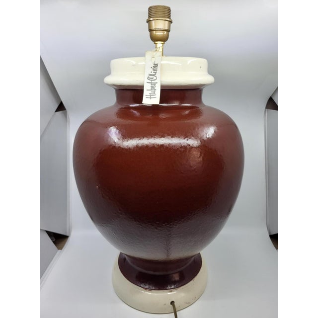 Large French Ceramic Table Lamp by Hubert Olivier, 1990s For Sale - Image 6 of 16