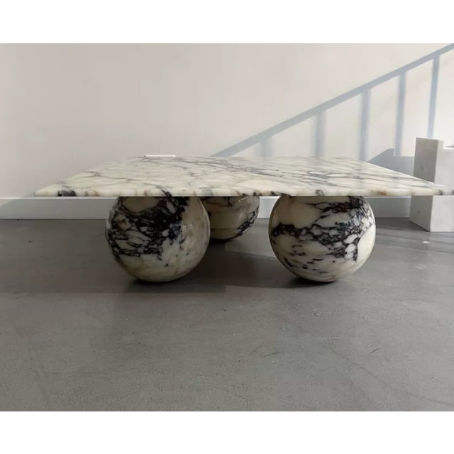 Cataca Viola Marble Low Table For Sale - Image 4 of 5