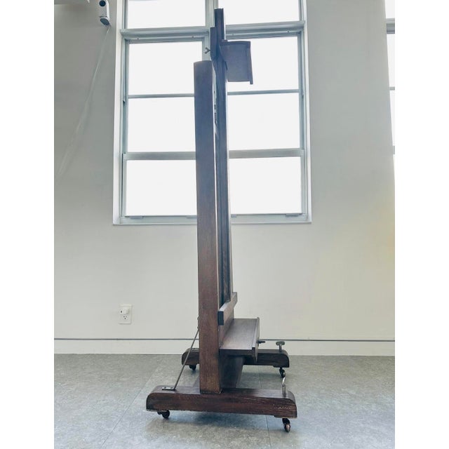 Restoration Hardware Solid Oak Television Easel | Chairish
