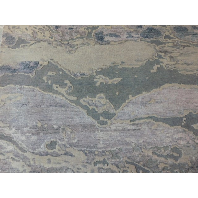 Abstract Modern Hand Knotted Abstract Rug- 8'x 10' For Sale - Image 3 of 12