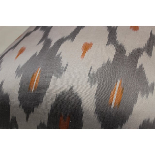 Contemporary Silk Ikat Bohemian Throw Pillow For Sale In Washington DC - Image 6 of 11