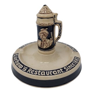 Restaurant Match Holder With Striker Vintage From Luchow's New York For Sale