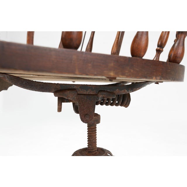 English Swivel-Base Captain Desk Chair, 1850s For Sale - Image 9 of 14