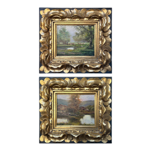 Traditional Caballero Landscape Paintings - a Pair