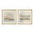 So Golden Abstract Landscape Prints Set/2 For Sale