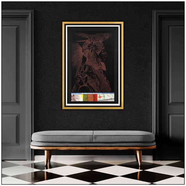 Message us to inquire about custom framing options! (Included for free with every purchase) The artwork here, "Hawk...