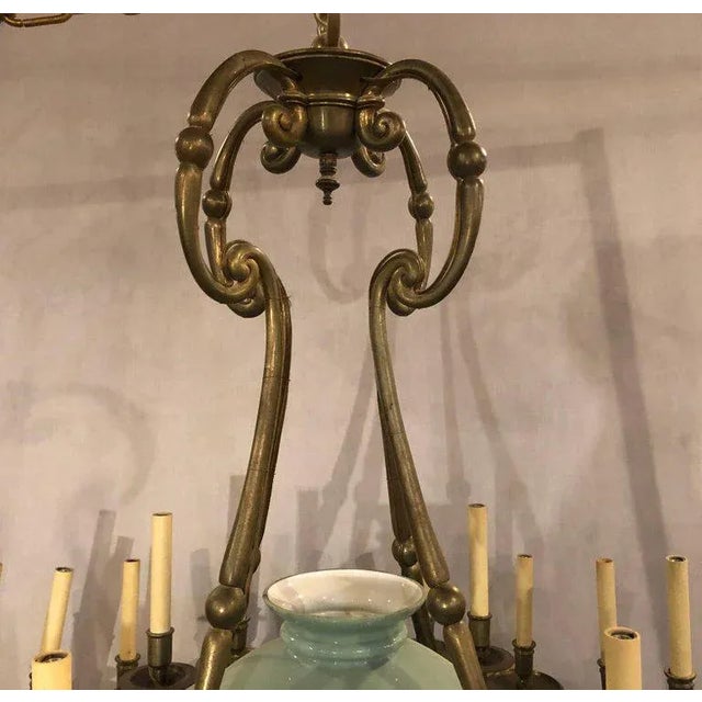 Traditional Georgian Style Chandelier With a Globe Centre Matching Chain and Canopy For Sale - Image 3 of 13