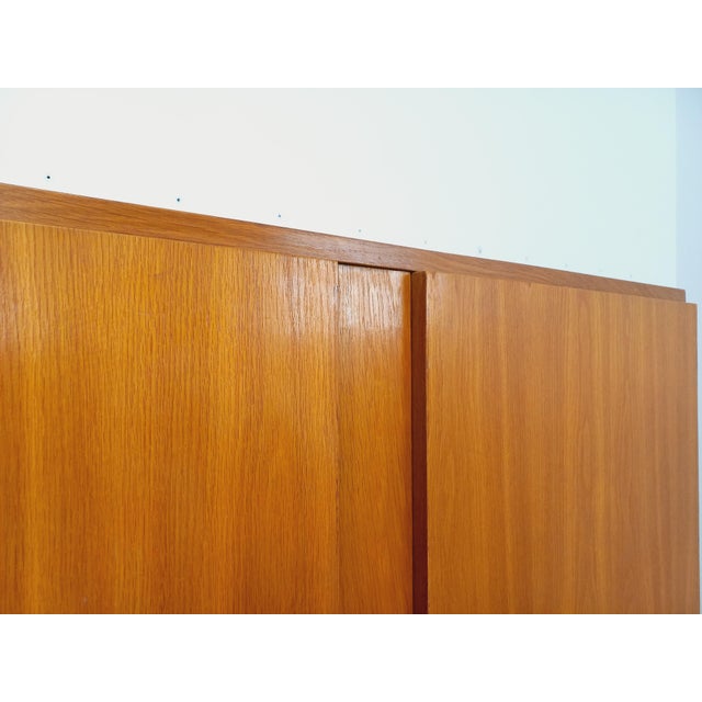 Tan Vintage Oak Wardrobe, 1960s For Sale - Image 8 of 14