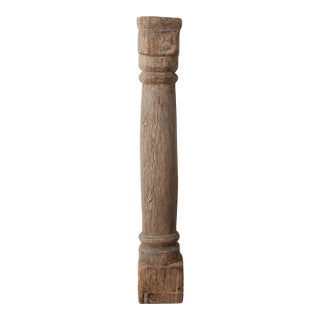 19th Century Antique Hand-Carved Teak Wood Architectural Column For Sale
