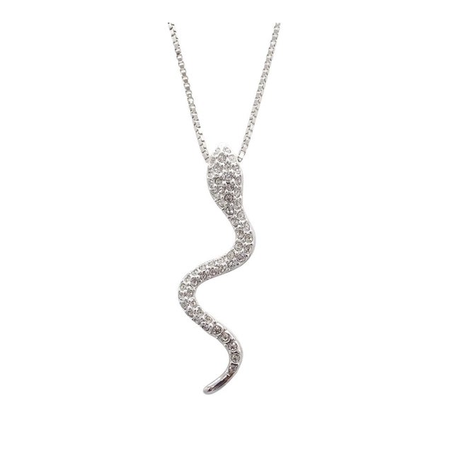 Swarovski pendant necklace "snake", years 2000 - Austria Spectacular and sophisticated female necklace of the renowned...