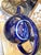 1940s Art Deco Cobalt Blue and Gold Teapot by Hall For Sale - Image 5 of 6