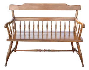 Ethan Allen Baumritter Maple Deacons Bench