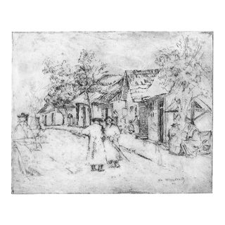 1922 William Meyerowitz Street in Jerusalem Etching For Sale
