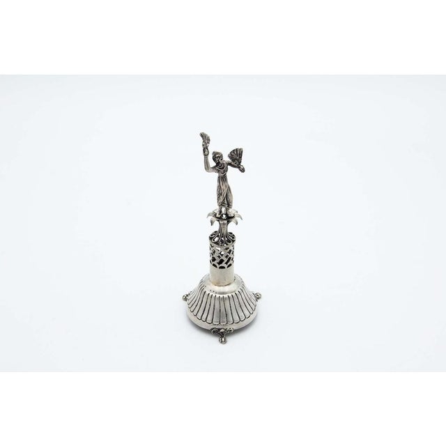 Silver Cleaning Lady Toothpick Holder For Sale - Image 5 of 5