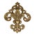 Vintage Gilt Resin Fleur-De-Lis Wall Ornament For Sale