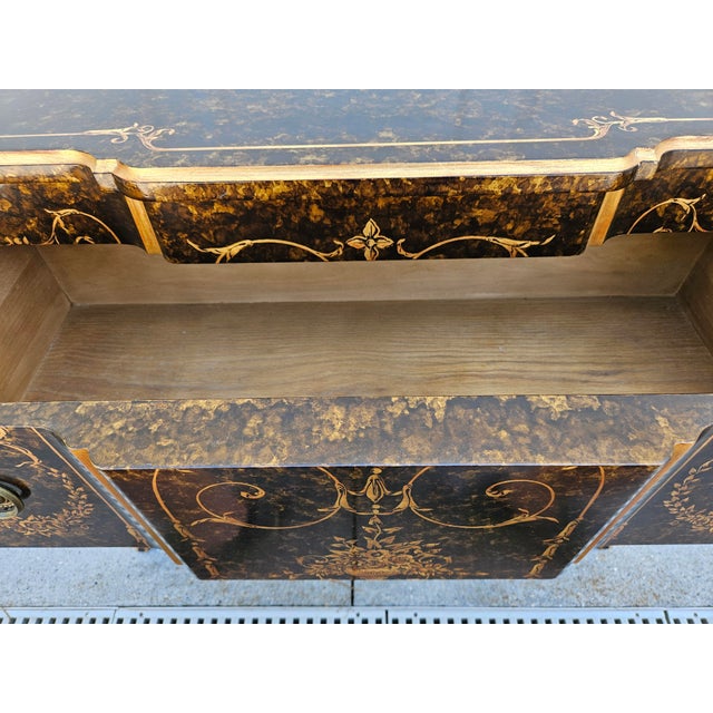 Widdicomb Black Lacquered and Gilt Venetian Chest Commode For Sale - Image 13 of 18