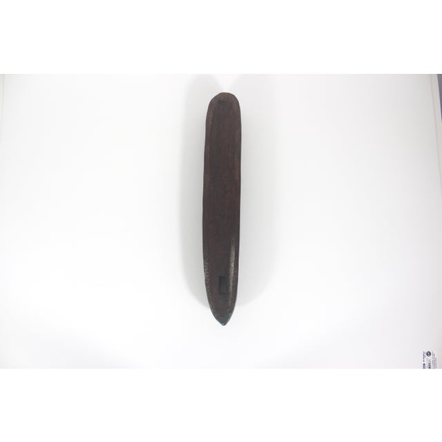 1950s Mid Century Carved Wood Face Mask Signed by Artist For Sale - Image 5 of 17