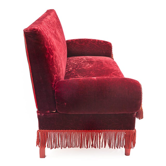 Red Alsatian Sofa, 1950s For Sale - Image 12 of 15