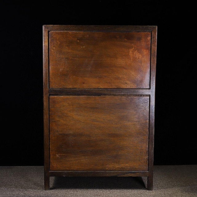 1990s Rosewood Curio Display Cabinet With Reticulated Doors, Two Drawers For Sale - Image 10 of 10