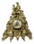 Vintage French Brass Ornate Romantic Couple Mantel Clock For Sale