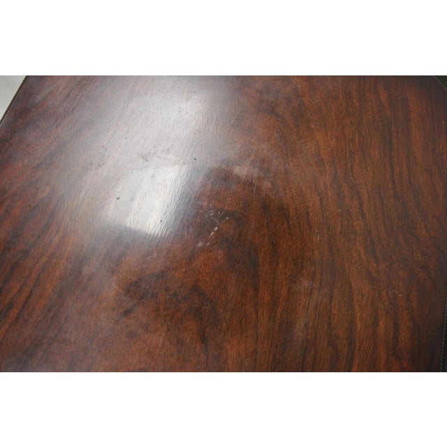 Vintage French Empire Style Mahogany 2 Tier Paw Feet Side End Tables - A Pair For Sale - Image 9 of 12