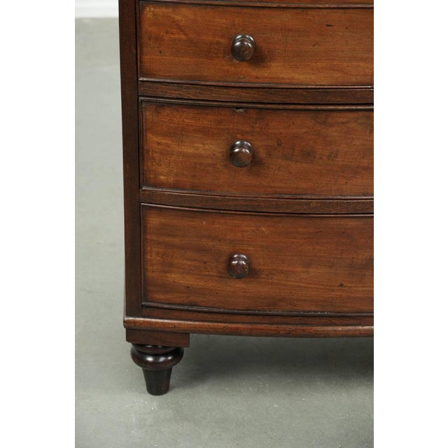 Antique English Bow Front Chest of Drawers, 1800s For Sale - Image 11 of 15