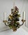 Cream Vintage Italian Tole Floral Bouquet Chandelier For Sale - Image 8 of 12