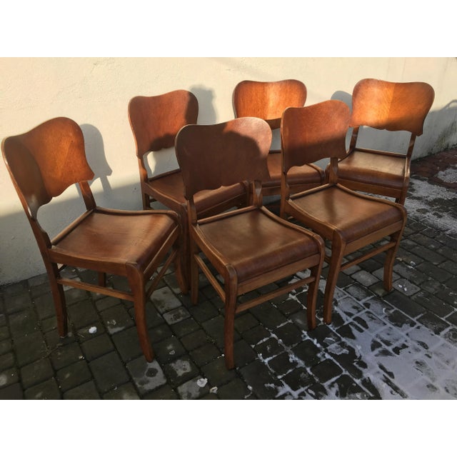 Brown Dining Chairs, 1950s, Set of 6 For Sale - Image 8 of 18