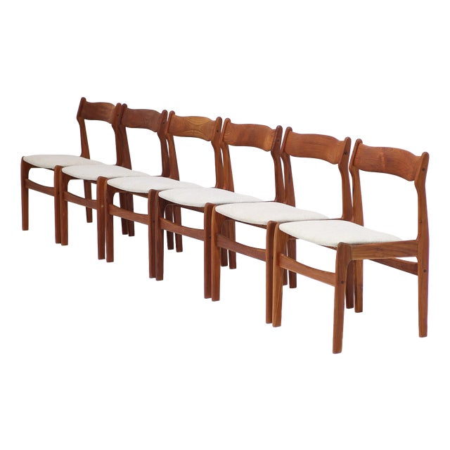 Vintage Danish Dining Chairs in Teak by Burchardt Nielsen, 1960s, Set of 6 For Sale