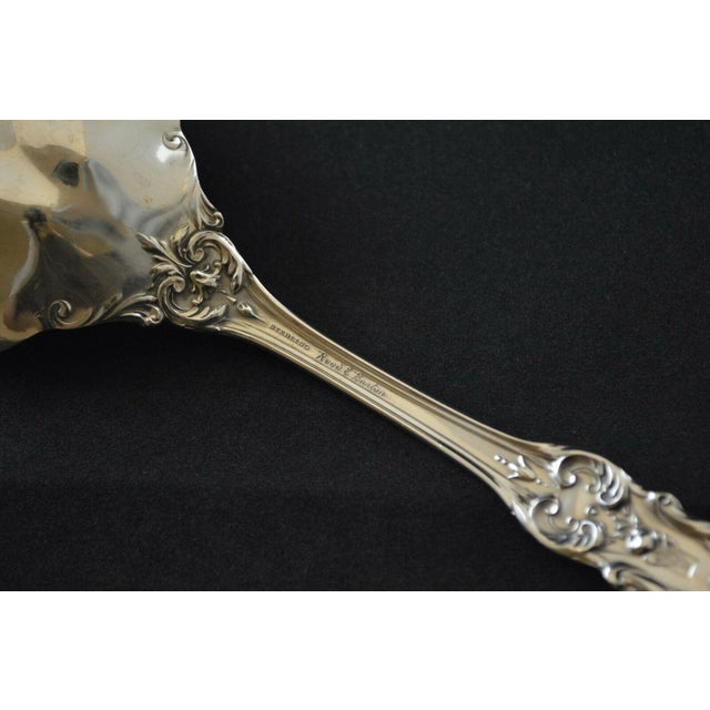 Late 20th Century Reed & Barton "Burgundy" Sterling Silver Salad Serving Spoon - No Monogram For Sale - Image 5 of 6
