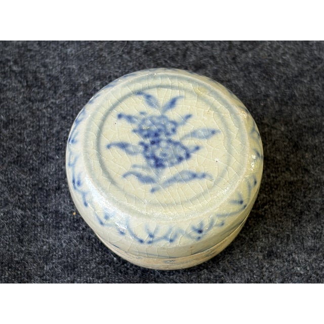 Asian Antique Late 15th 16th Century Porcelain Shipwreck Jar Box For Sale - Image 3 of 16
