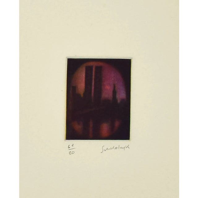 Laurent Schkolnyk, Composition, Etching on Paper, 1990 For Sale - Image 3 of 3