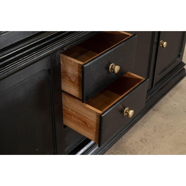 19th Century French Ebonised Fruitwood Housekeepers Cupboard, 1880 For Sale - Image 15 of 18